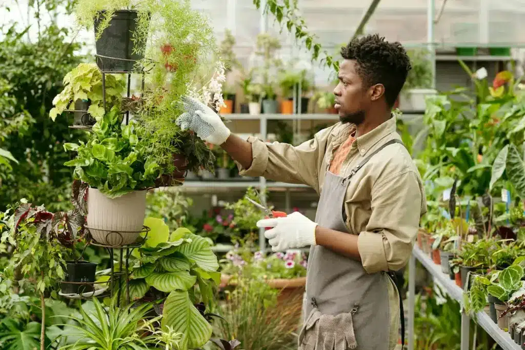 Black Man Gardening 