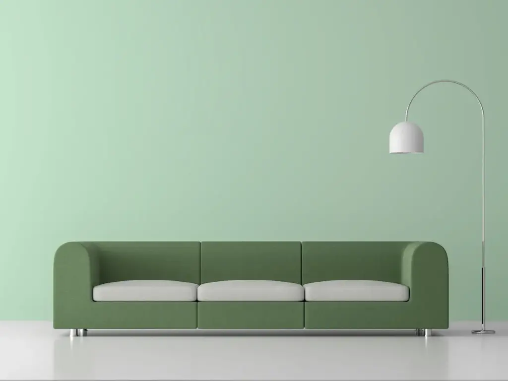 Green Fabric Sofa 